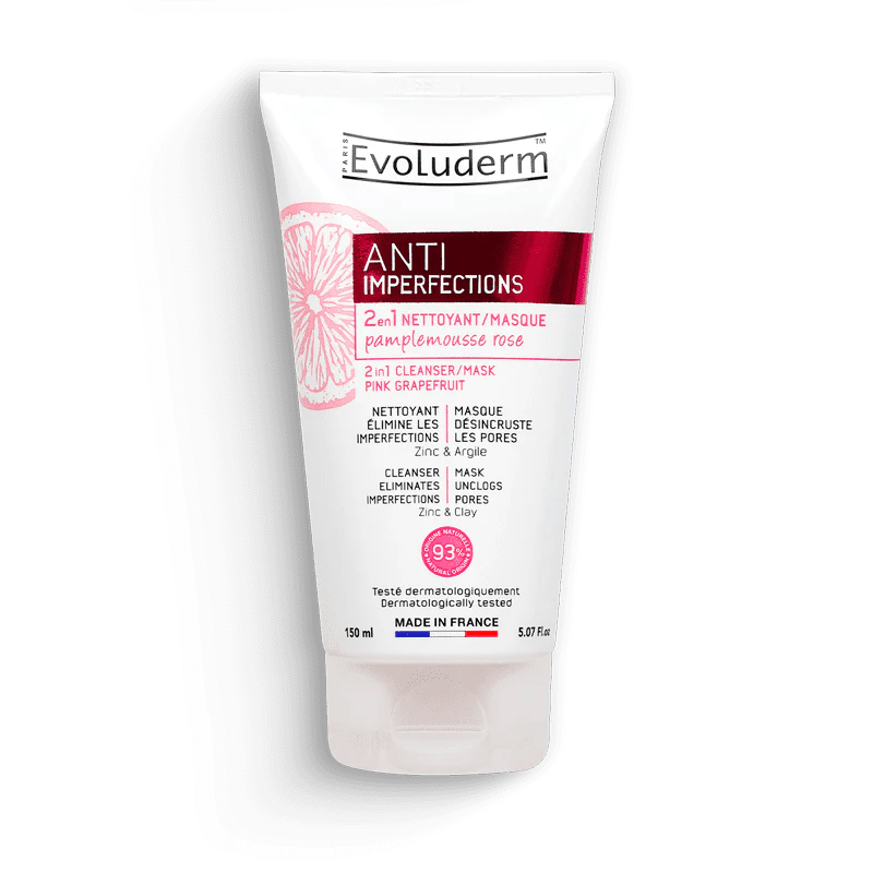 Evoluderm Anti - Imperfections 2 en 1 Nettoyant Masque - Ethnilink