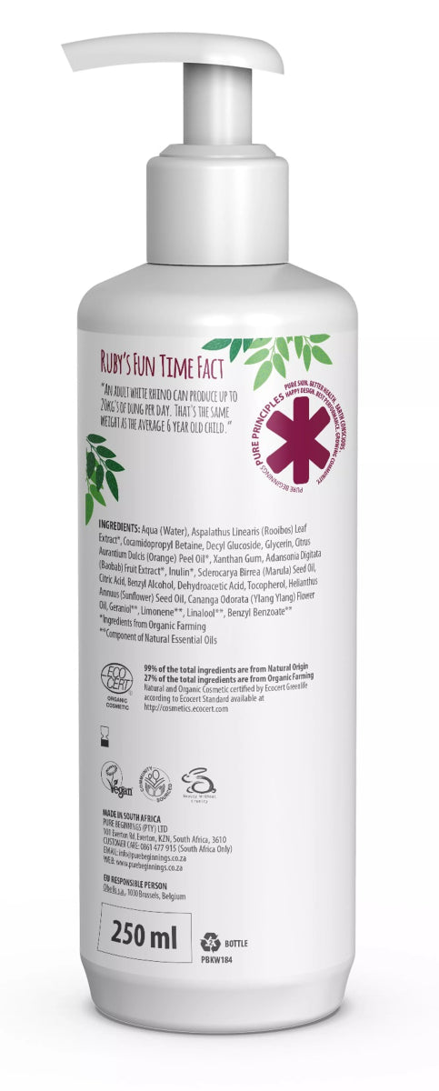 Pure Beginnings Gel Lavant Fun Time Pour Enfant Au Rooibos Bio - Ethnilink