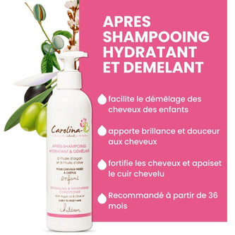 Carolina B Enfants Après-Shampoing Hydratant & Démêlant 250ml - Ethnilink