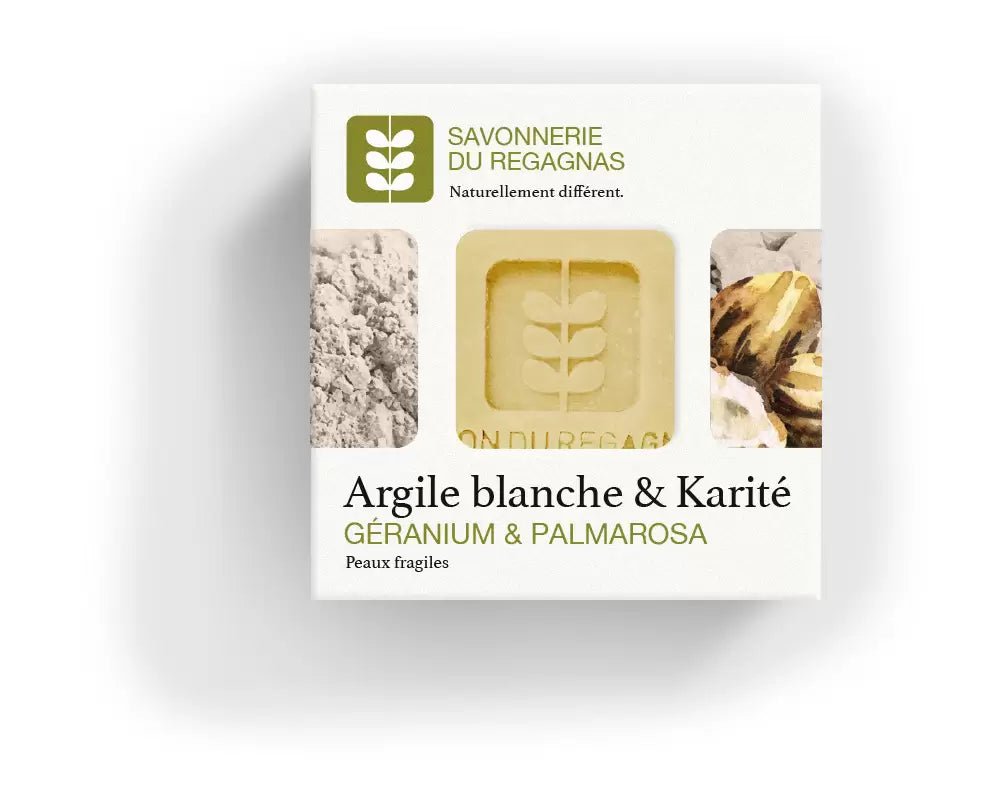 Savonnerie Du Regagnas Savon Argile Blanche & Karité - Ethnilink