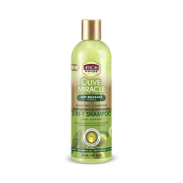 African Pride Olive Miracle Shampoing Et Conditioner 2 En 1 355ml - Ethnilink