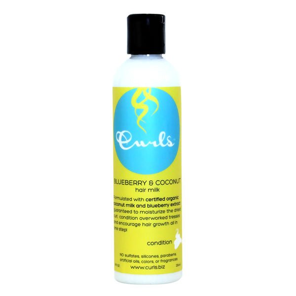 Curls Blueberry Bliss Lait Capillaire Aux Bleuets Et Lait De Coco 236ml - Ethnilink