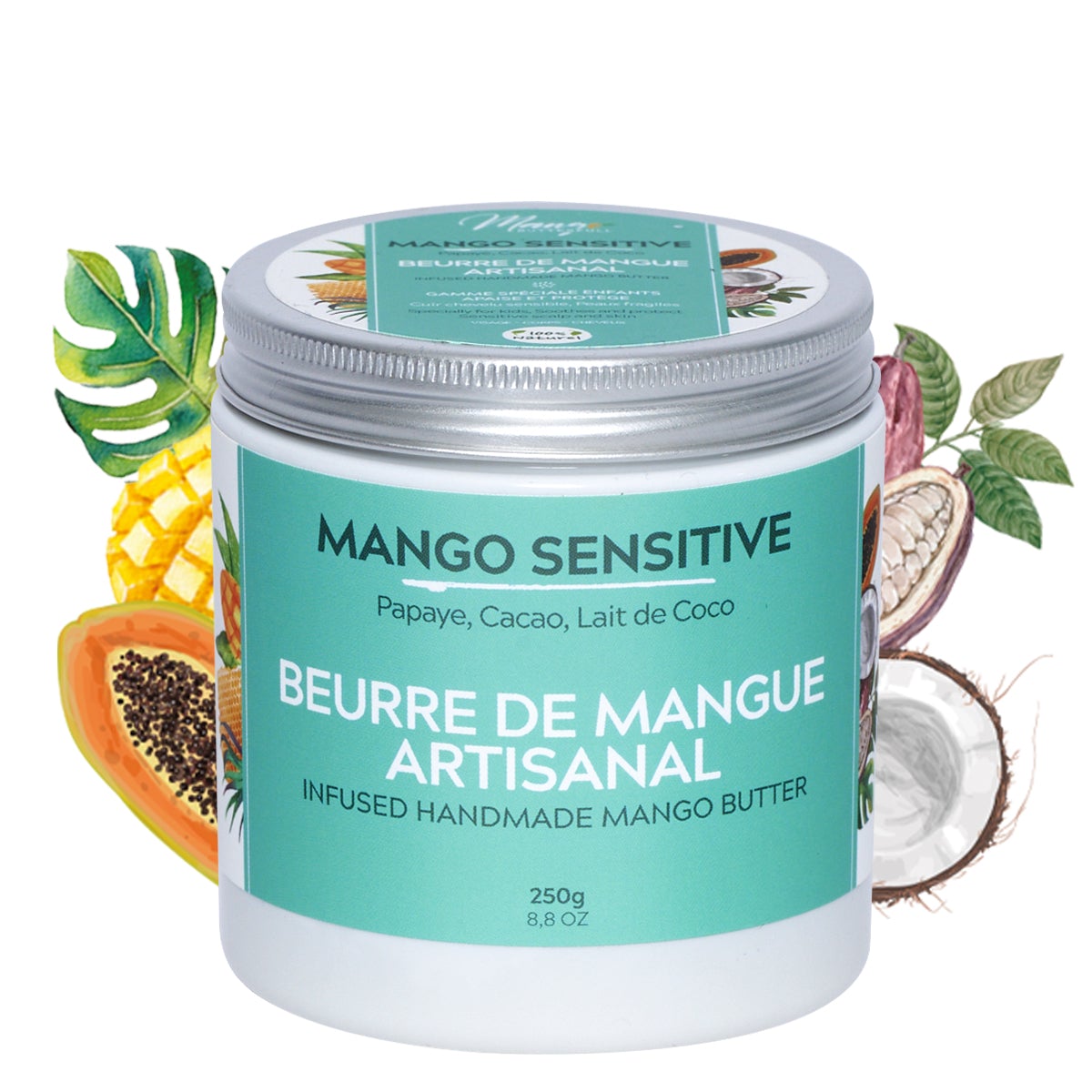 Mango Butterfull Mango Sensitive Beurre De Mangue Artisanal 250g - Ethnilink