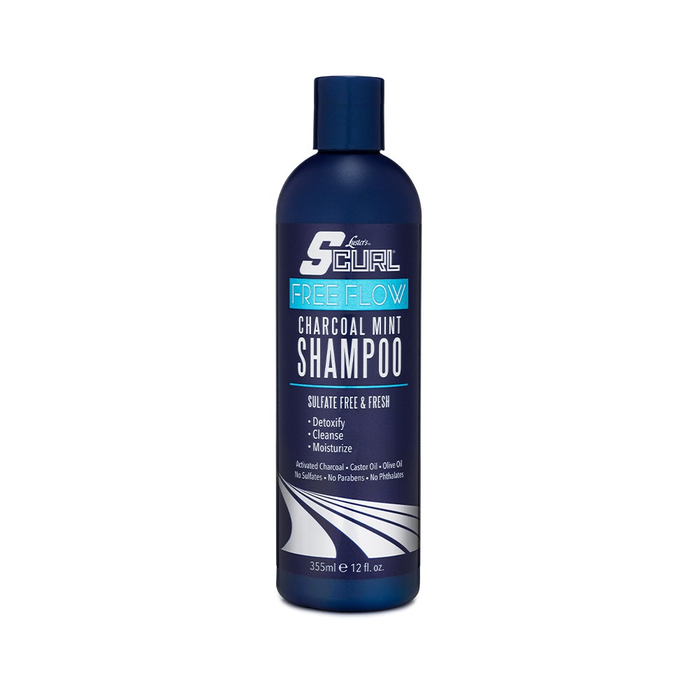 Scurl Free Flow Shampoing Au Charbon 355ml - Ethnilink