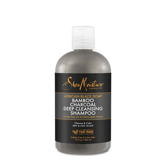 Shea Moisture African Black Soap Bamboo Charcoal Shampoing 384ml - Ethnilink